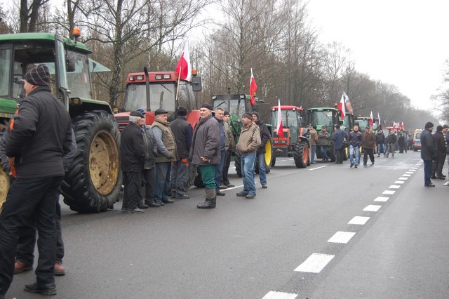 Blokada na DK 17 (galeria)