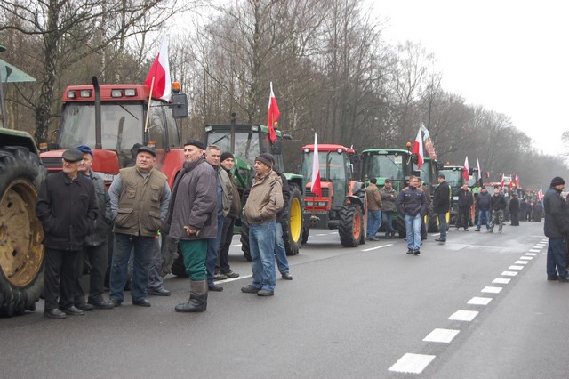 Blokada na DK 17 (galeria)