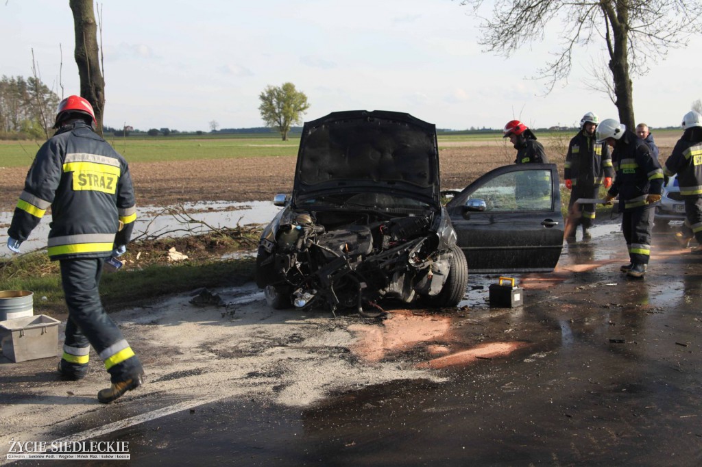 Golice: volkswagen uderzył w drzewo
