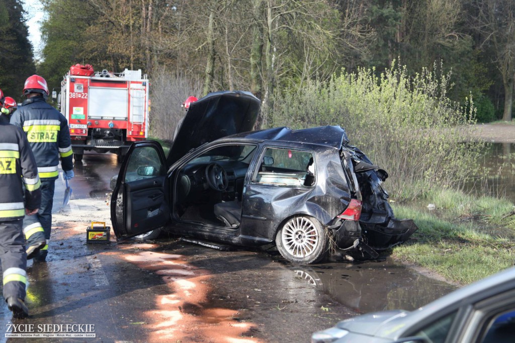 Golice: volkswagen uderzył w drzewo