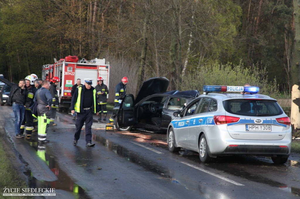 Golice: volkswagen uderzył w drzewo
