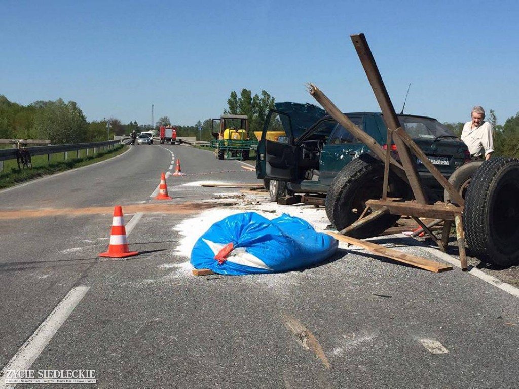 Ceranów. Kierująca skodą uderzyła w wóz.