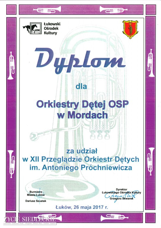 Orkiestra Dęta OSP Mordy zagrała w Łukowie