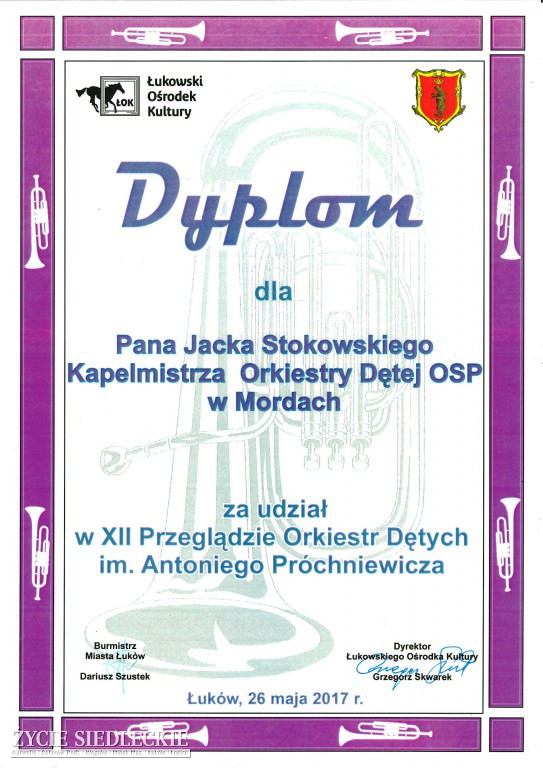 Orkiestra Dęta OSP Mordy zagrała w Łukowie