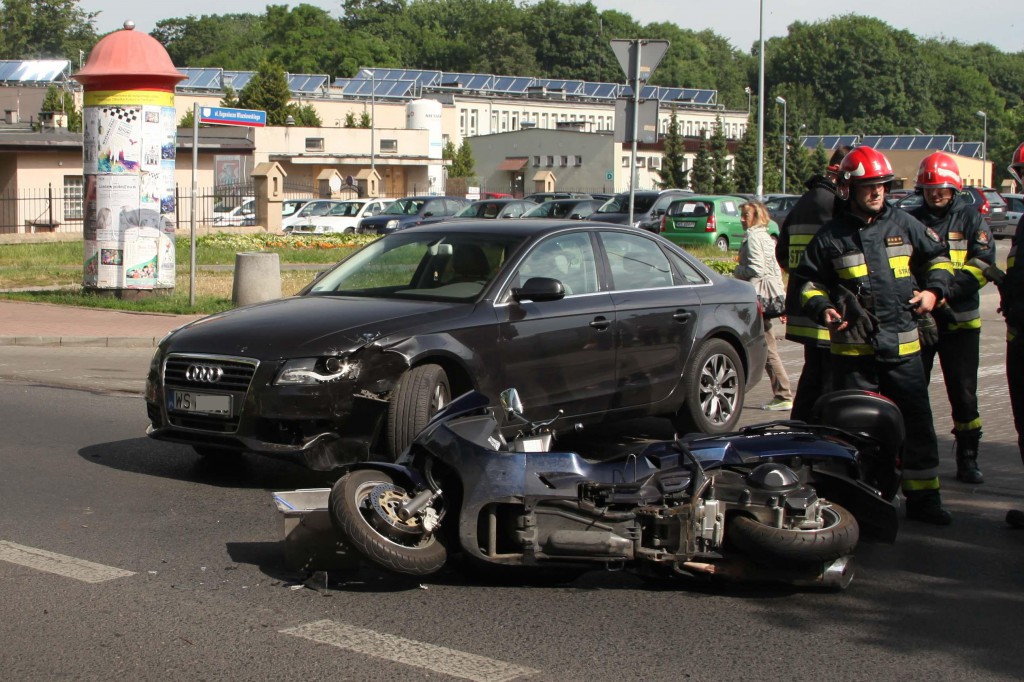 Motocyklista rozbił się na Starowiejskiej