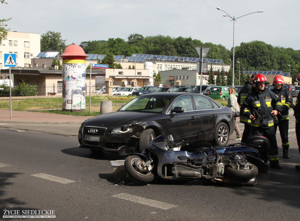 Motocyklista rozbił się na Starowiejskiej