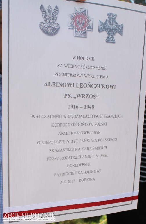 Upamiętniono kolejnego żołnierza niezłomnego