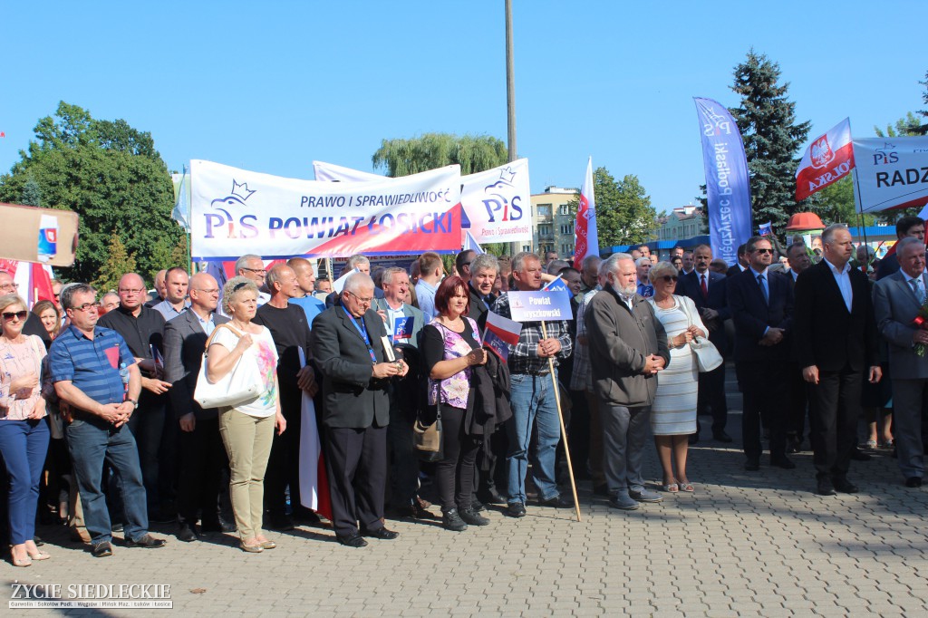 Wiec poparcia dla rządu w Siedlcach