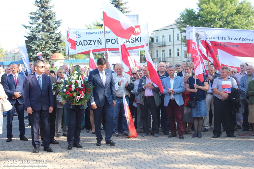 Wiec poparcia dla rządu w Siedlcach