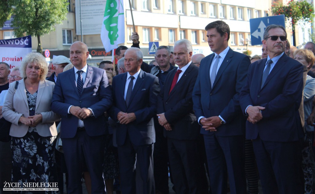 Wiec poparcia dla rządu w Siedlcach