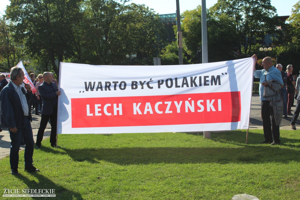 Wiec poparcia dla rządu w Siedlcach