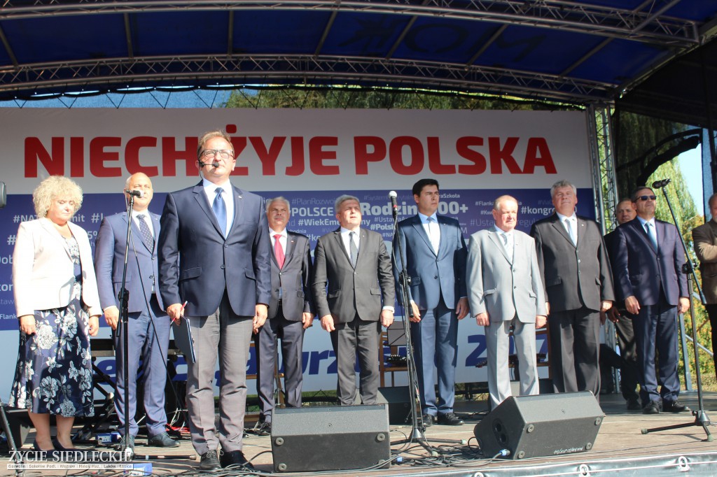 Wiec poparcia dla rządu w Siedlcach