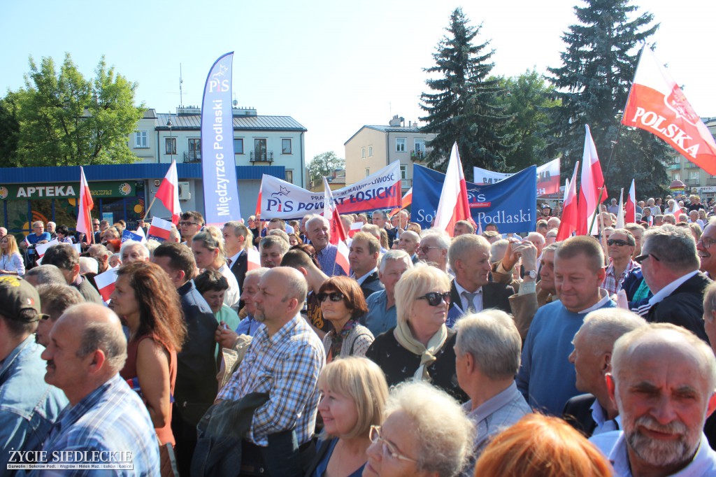 Wiec poparcia dla rządu w Siedlcach