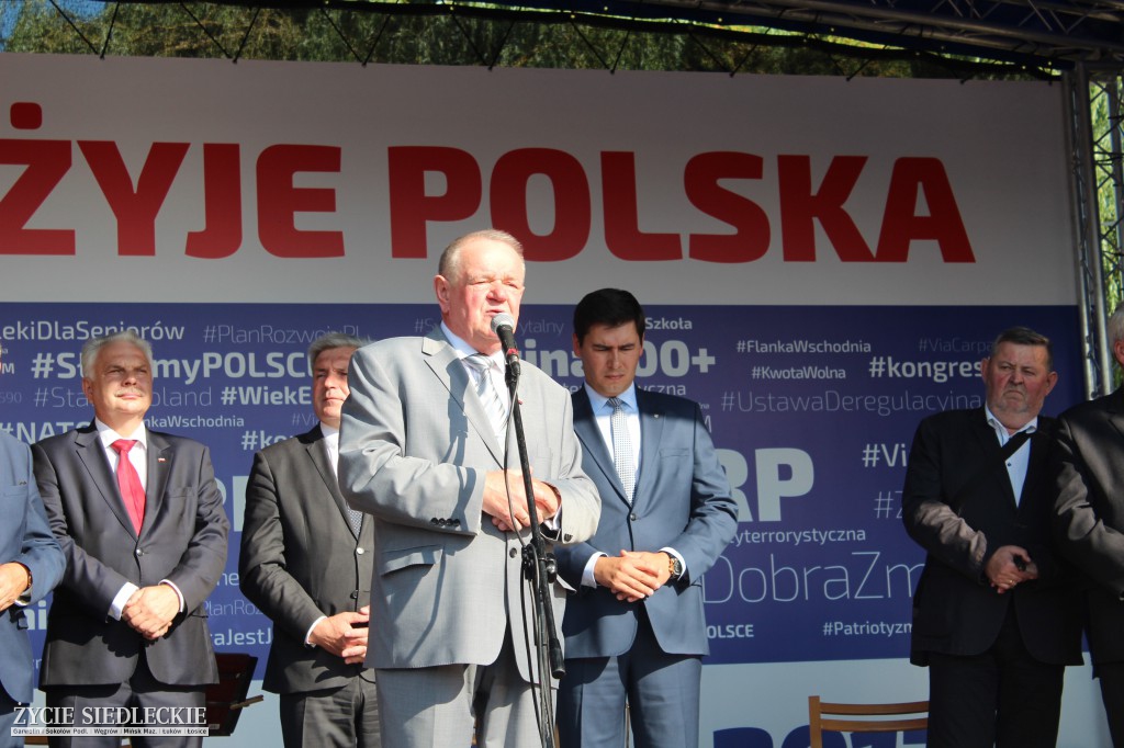 Wiec poparcia dla rządu w Siedlcach