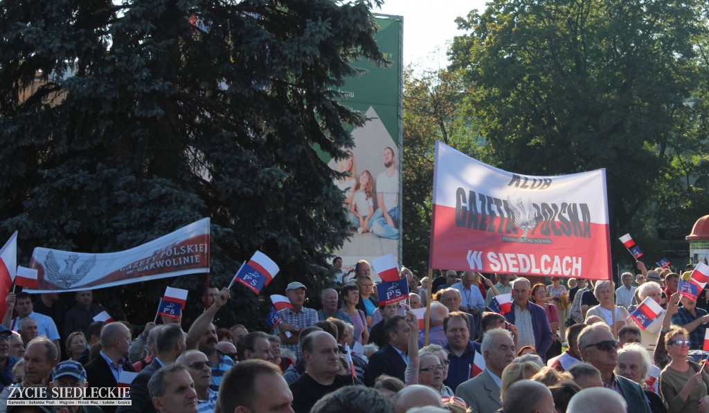 Wiec poparcia dla rządu w Siedlcach