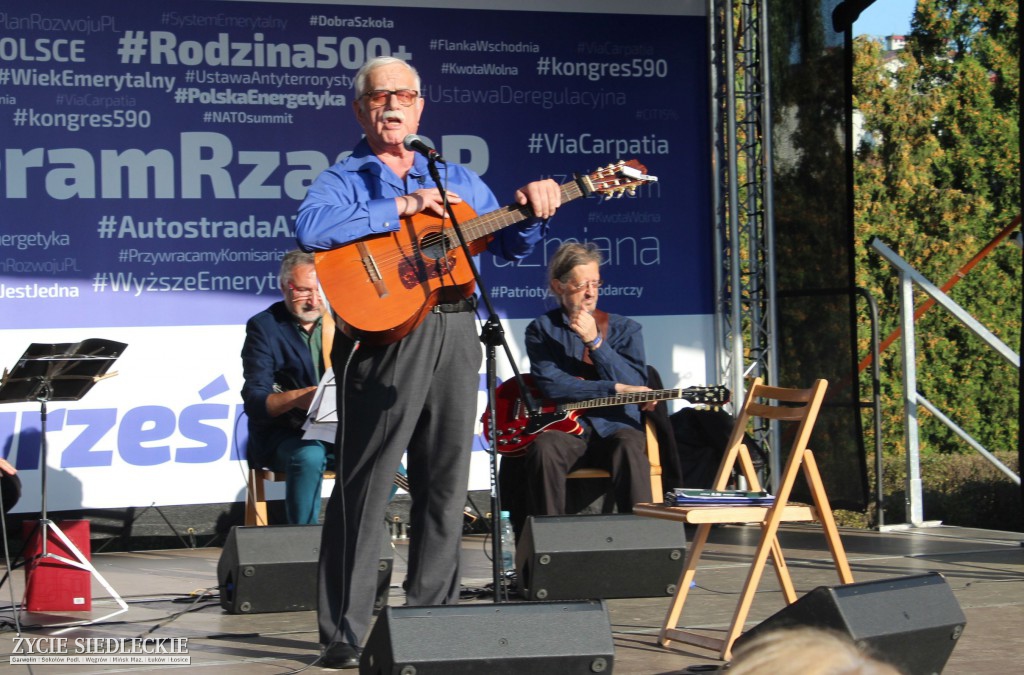 Wiec poparcia dla rządu w Siedlcach