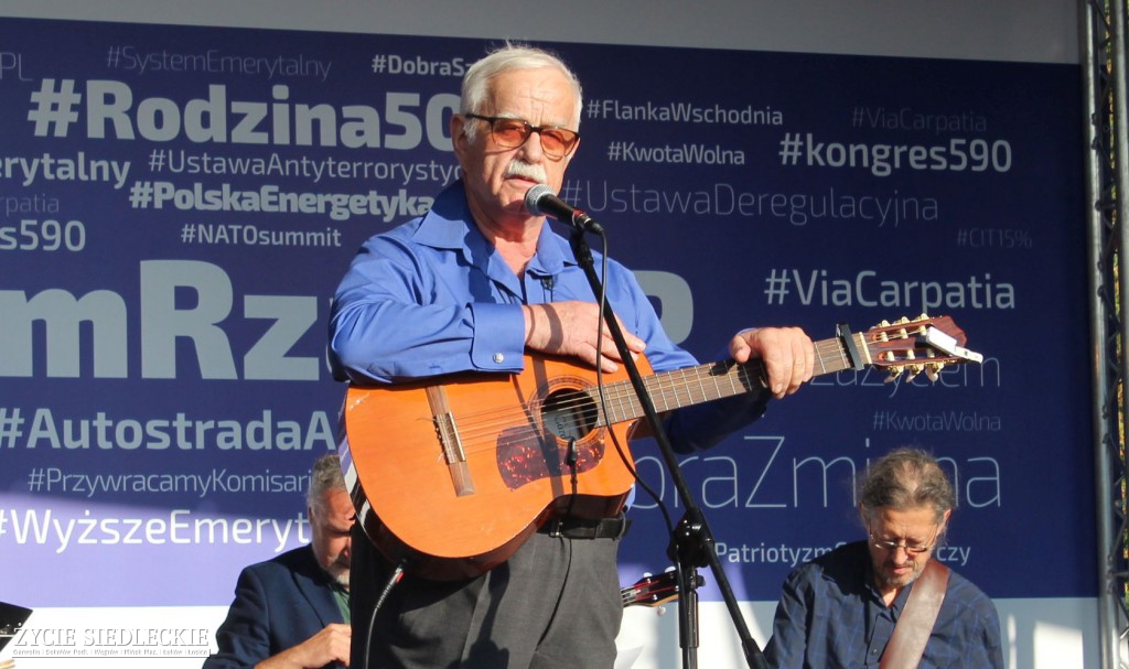 Wiec poparcia dla rządu w Siedlcach