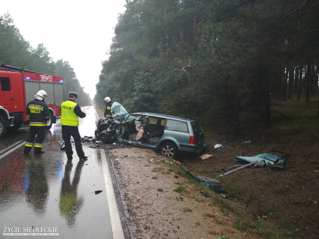 Zderzenie aut na trasie Siedlce - Węgrów
