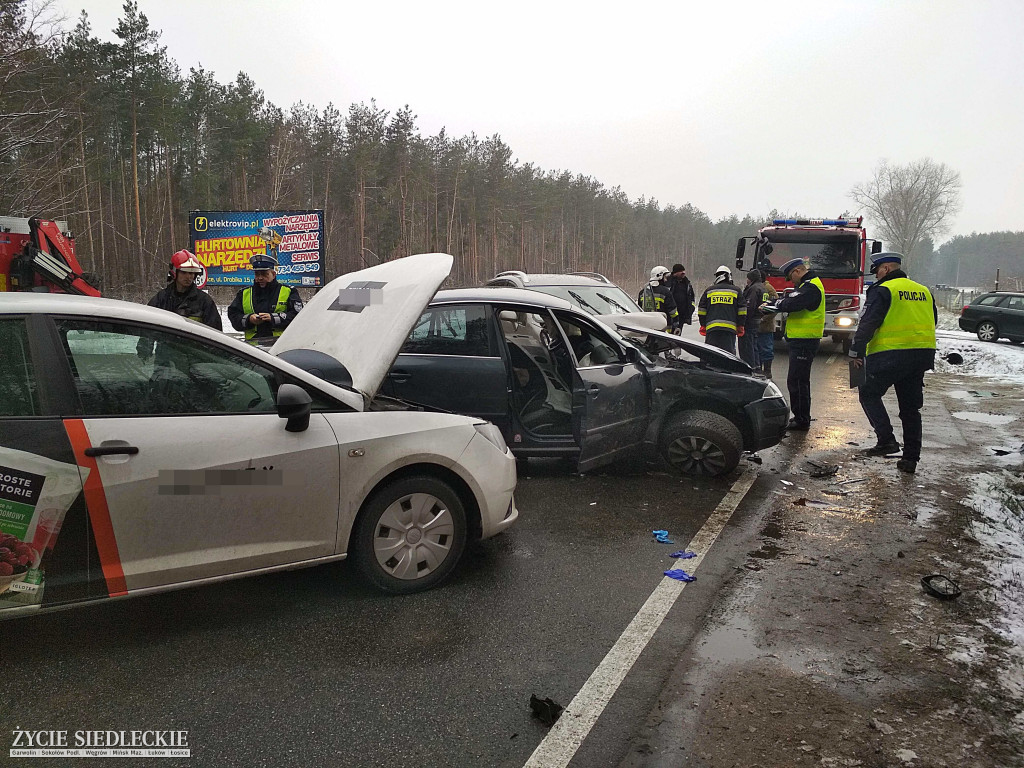 Wypadek trzech aut w Kisielanach