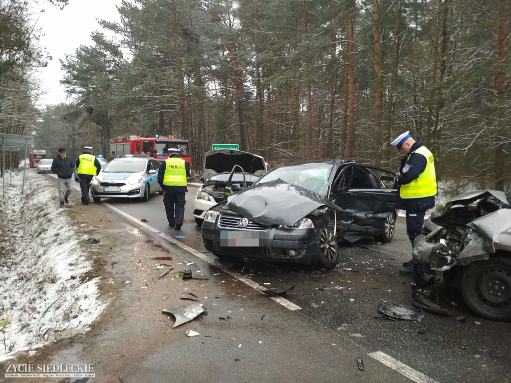 Wypadek trzech aut w Kisielanach