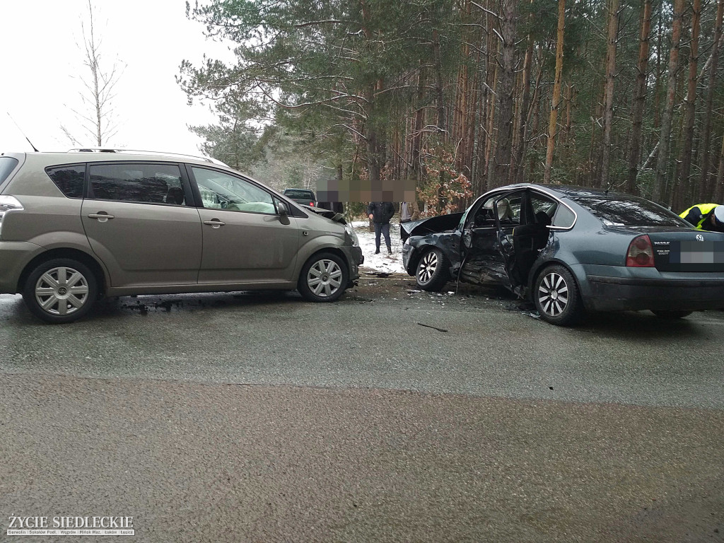 Wypadek trzech aut w Kisielanach