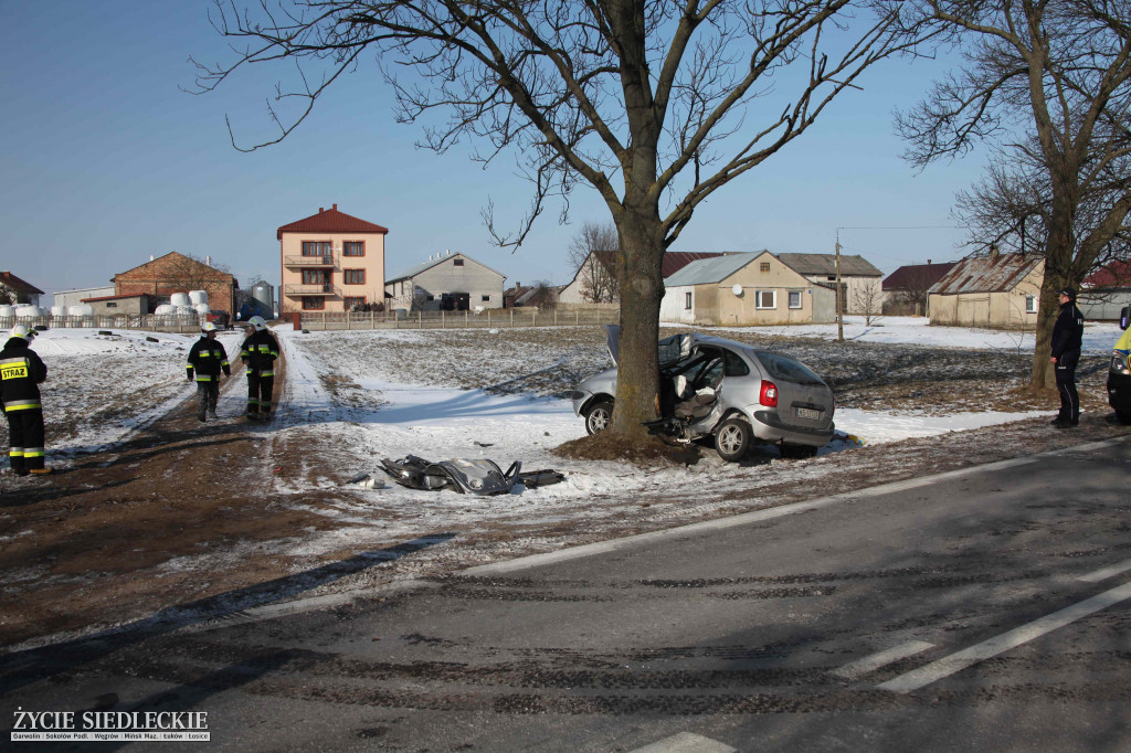 Wypadek citroena w Głuchowie