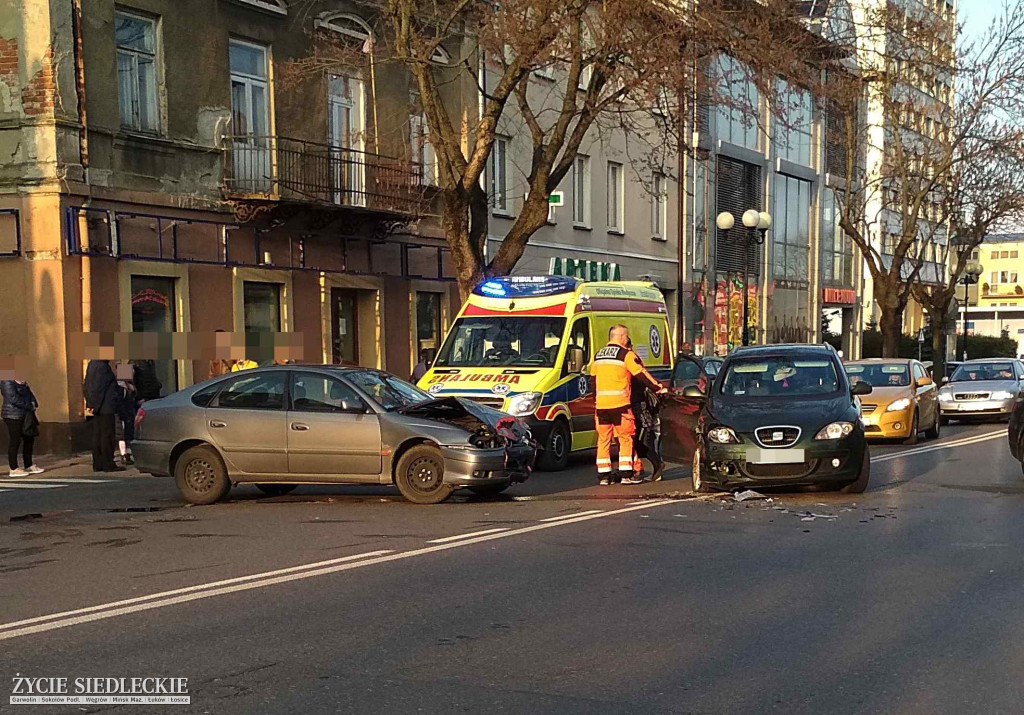 Wypadek w centrum Siedlec