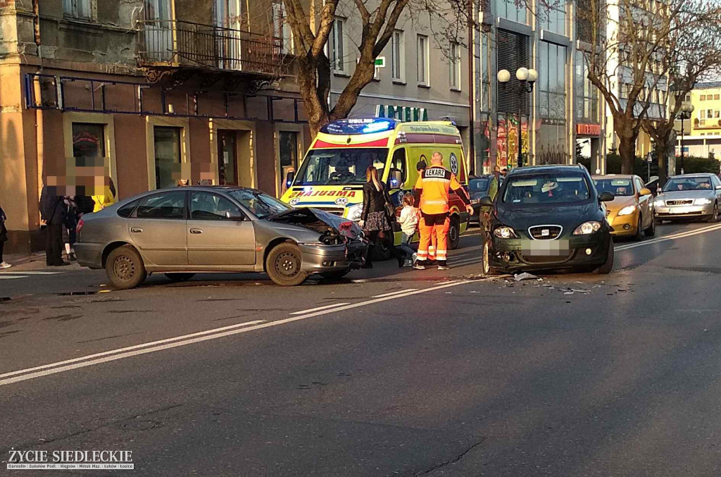 Wypadek w centrum Siedlec