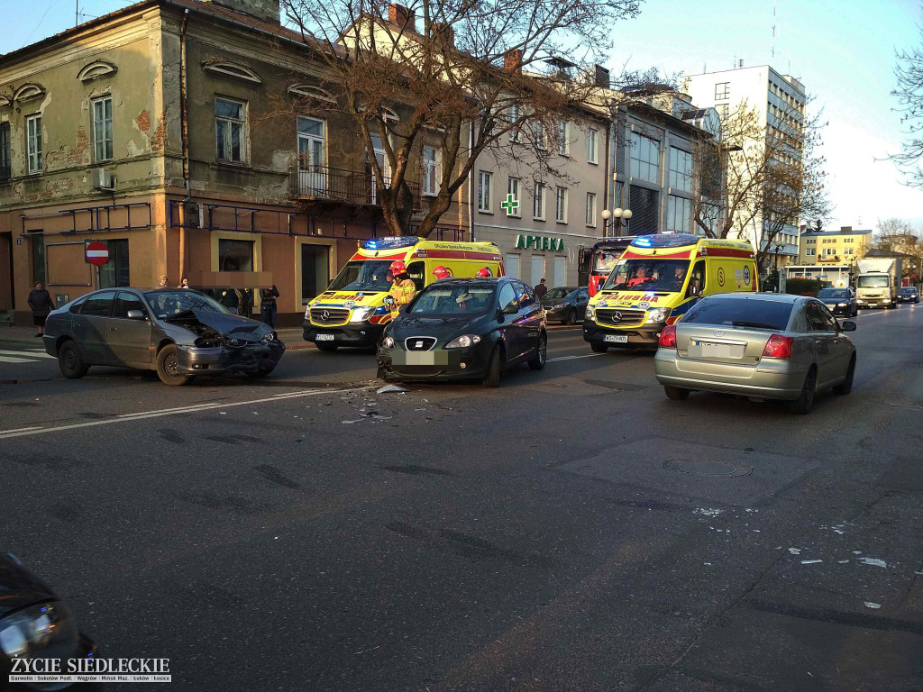 Wypadek w centrum Siedlec