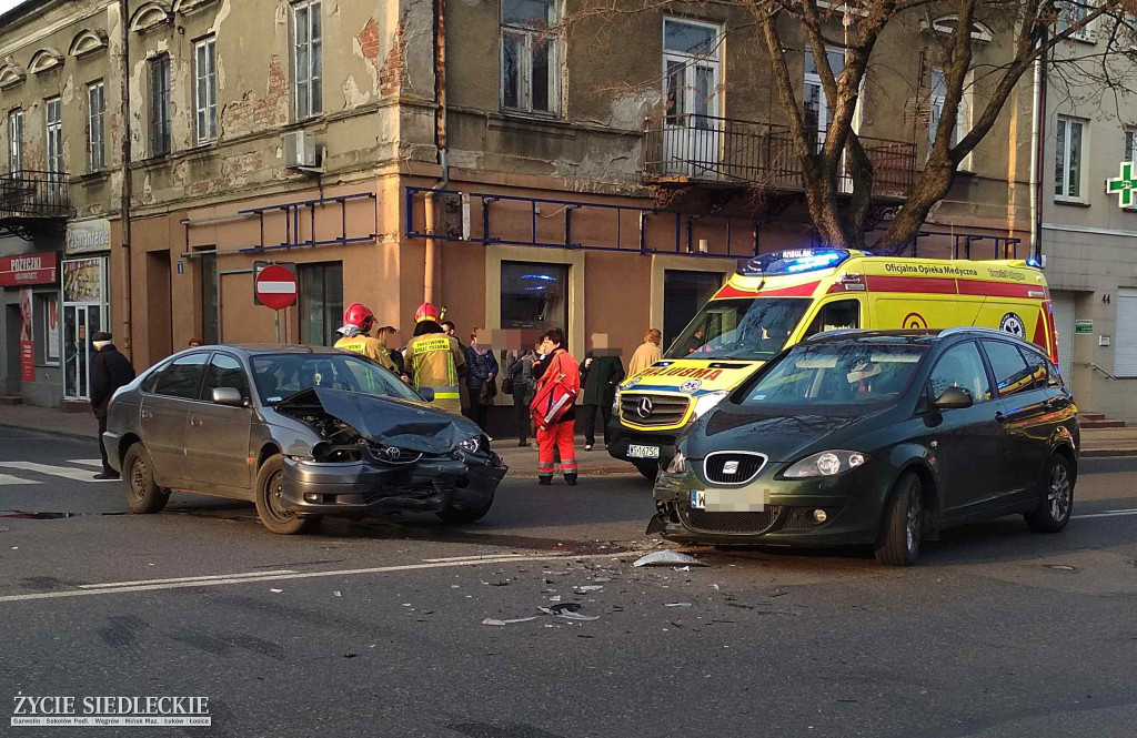 Wypadek w centrum Siedlec