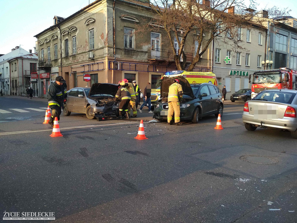 Wypadek w centrum Siedlec