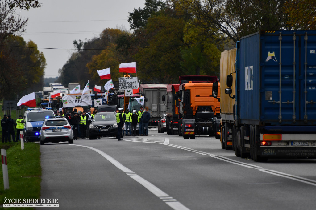 Protesty rolników na DK2