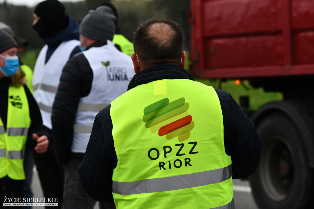 Protesty rolników na DK2