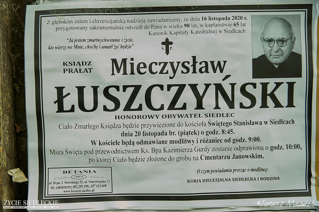 Ostatnia droga księdza Łuszczyńskiego