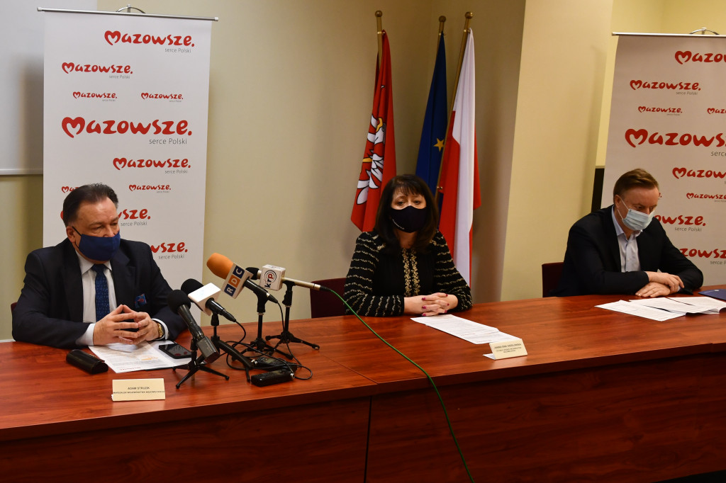 Konferencja prasowa władz Mazowsza