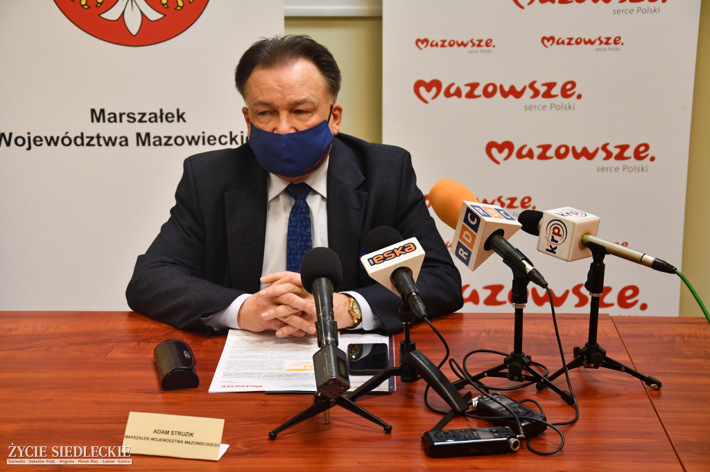 Konferencja prasowa władz Mazowsza