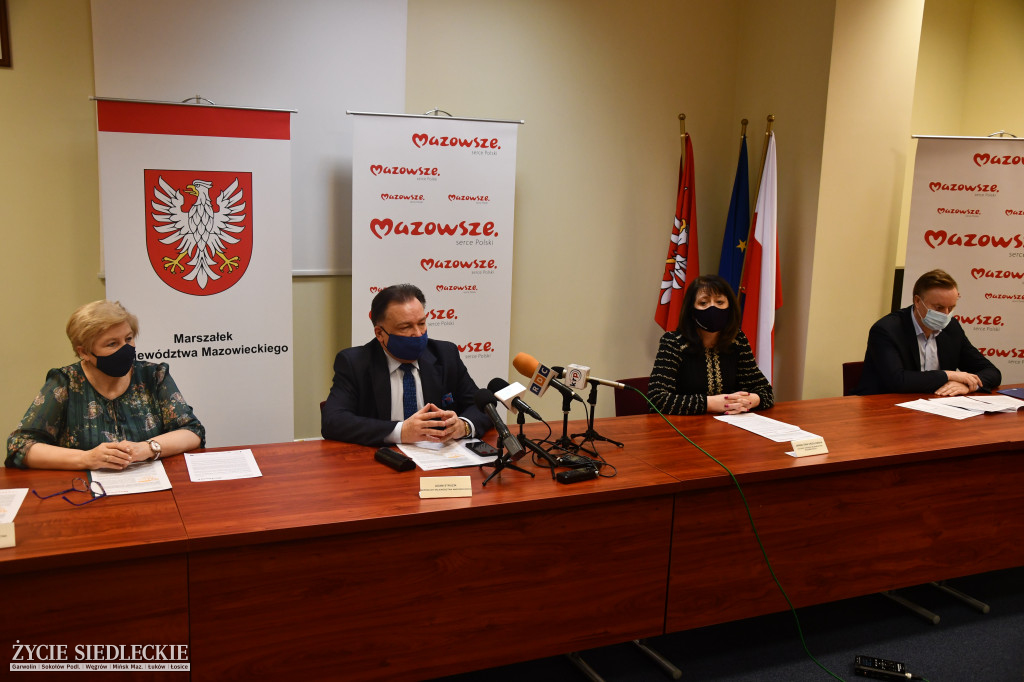 Konferencja prasowa władz Mazowsza