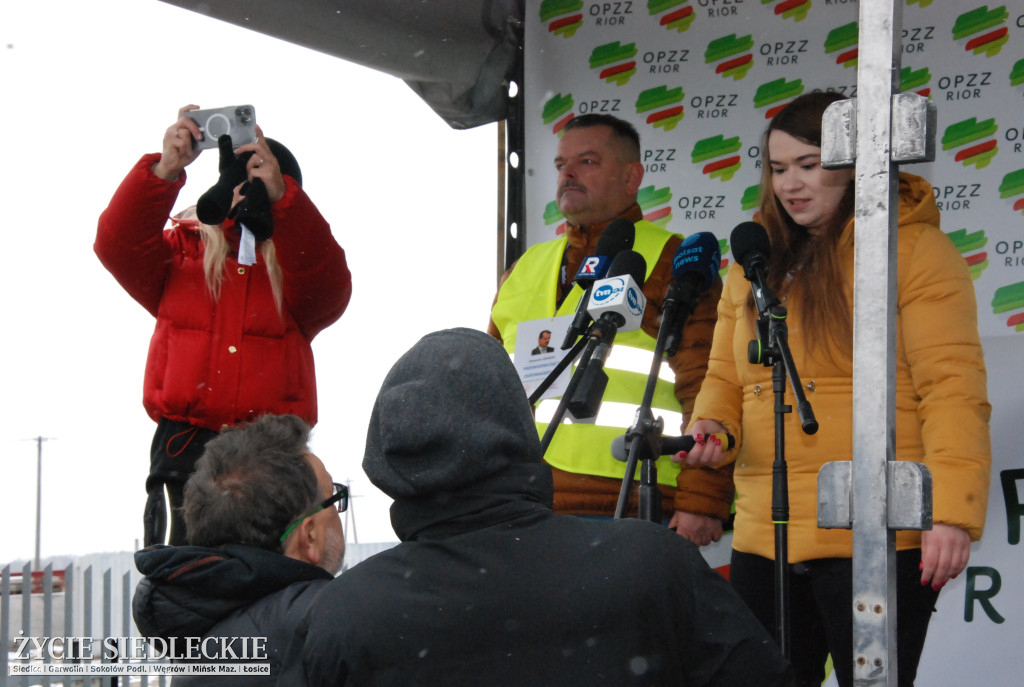 Protest rolników w Zdanach