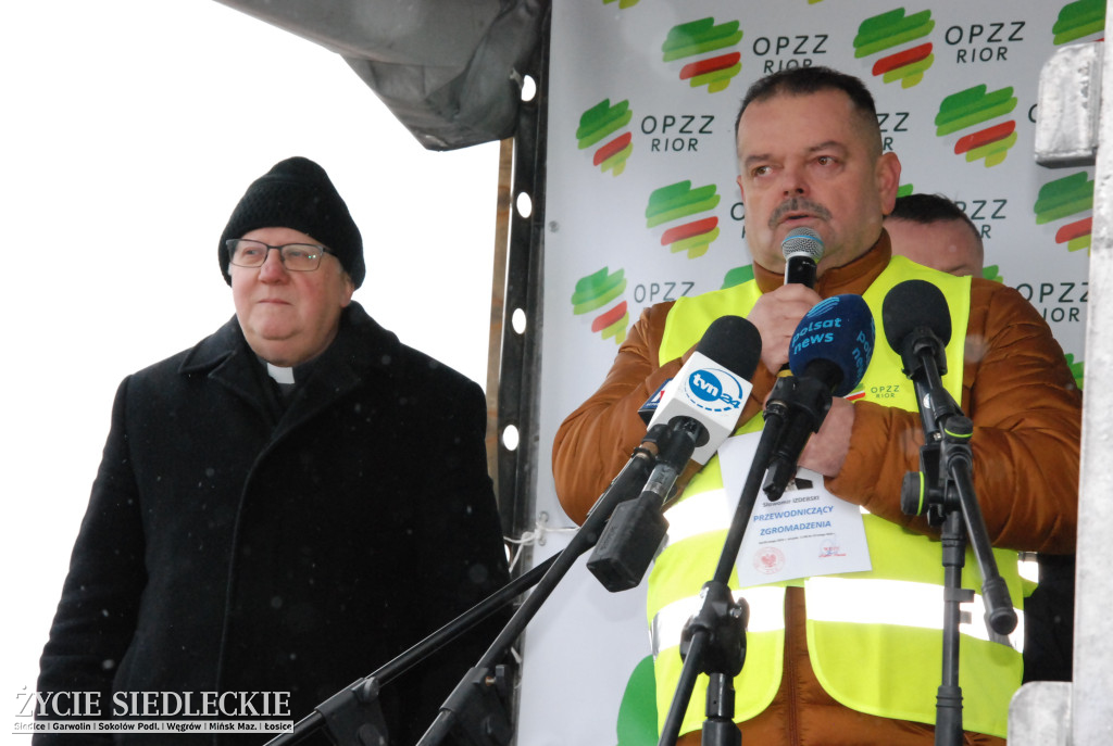 Protest rolników w Zdanach