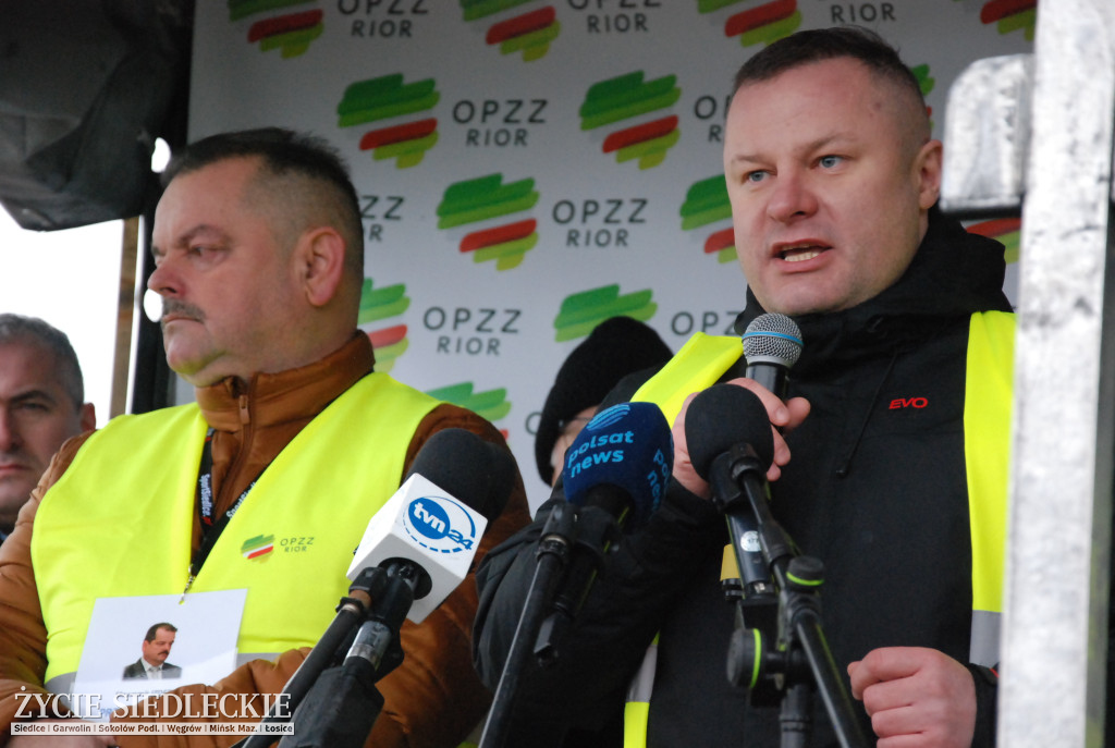 Protest rolników w Zdanach