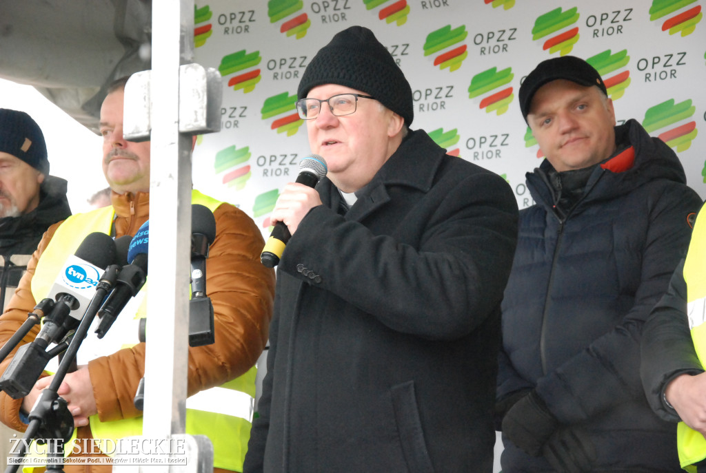 Protest rolników w Zdanach