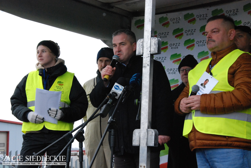 Protest rolników w Zdanach