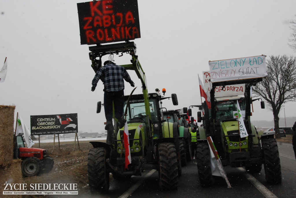 Protest rolników w Zdanach