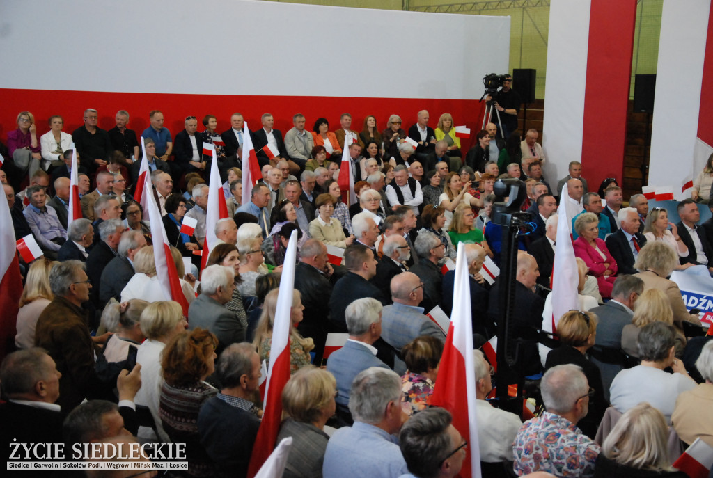 Siedlce: Spotkanie z prezesem PiS Jarosławem Kaczyńskim