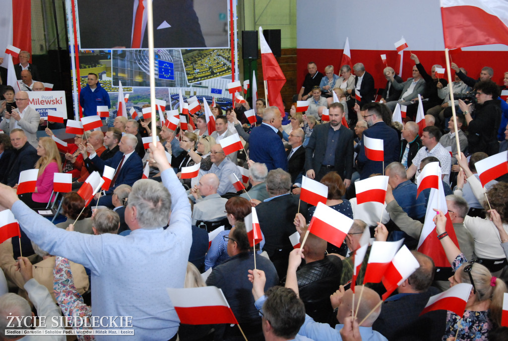 Siedlce: Spotkanie z prezesem PiS Jarosławem Kaczyńskim