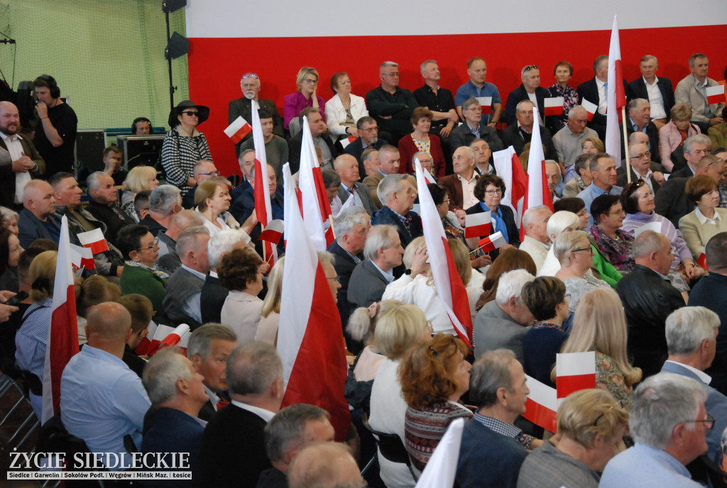 Siedlce: Spotkanie z prezesem PiS Jarosławem Kaczyńskim