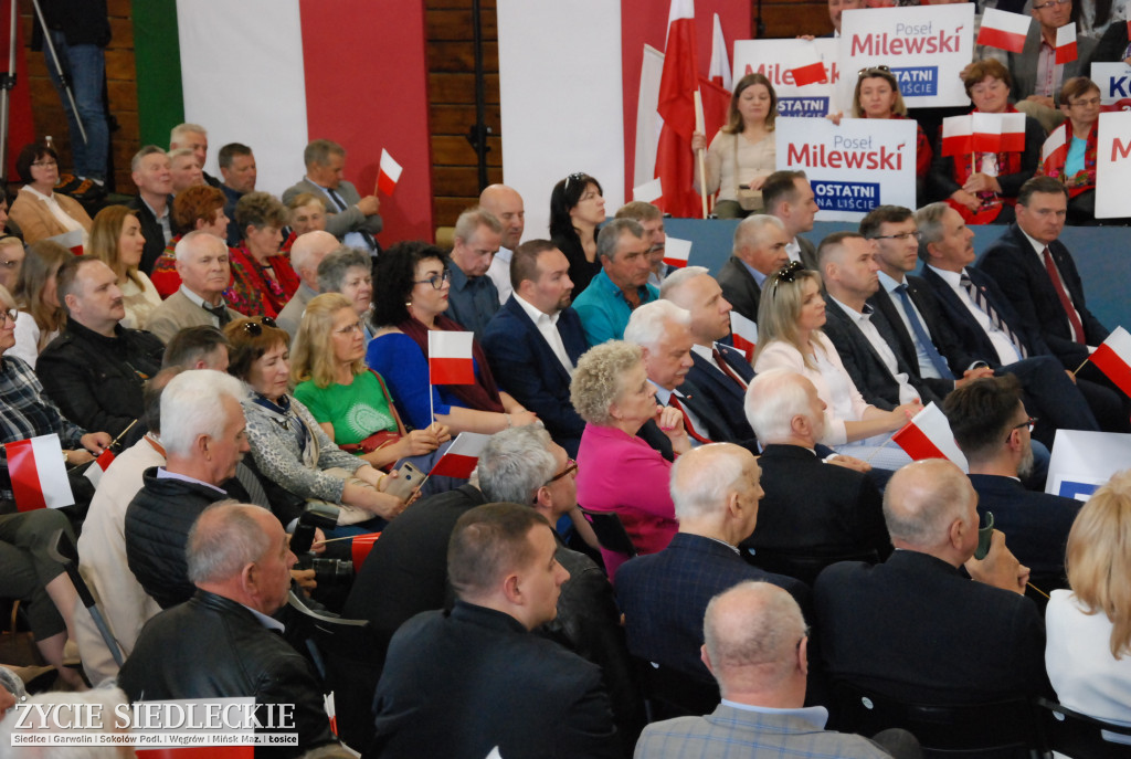 Siedlce: Spotkanie z prezesem PiS Jarosławem Kaczyńskim