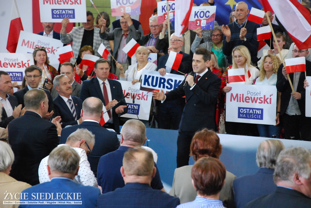 Siedlce: Spotkanie z prezesem PiS Jarosławem Kaczyńskim