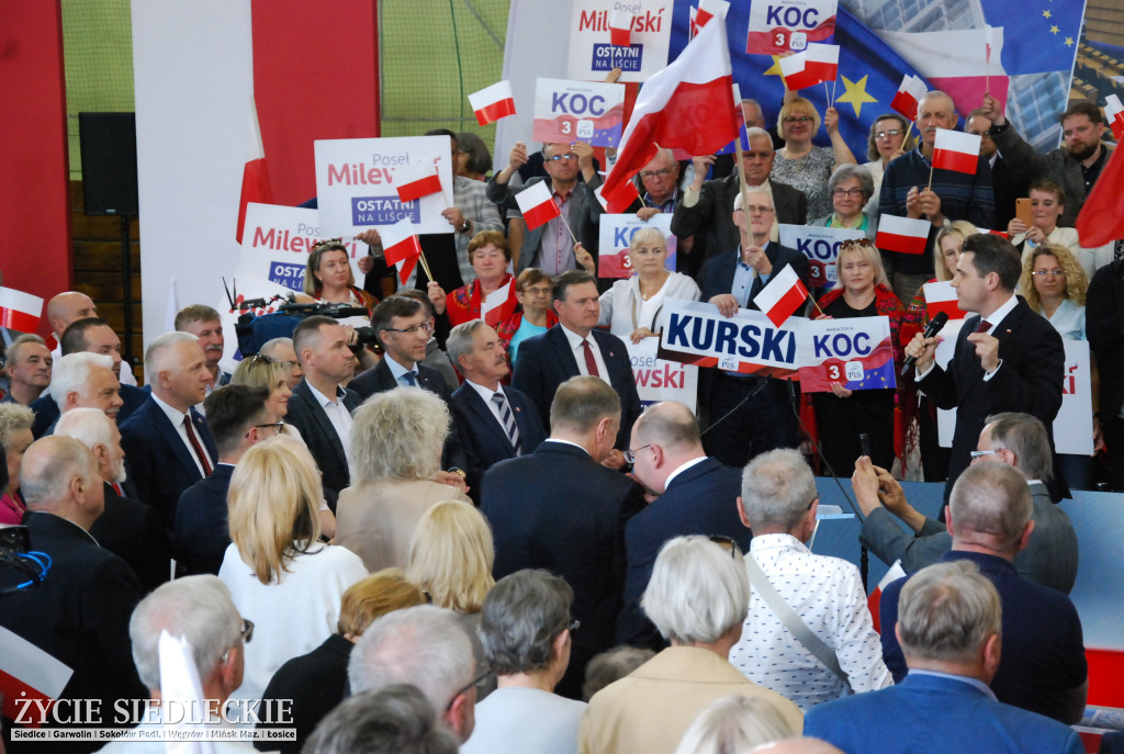 Siedlce: Spotkanie z prezesem PiS Jarosławem Kaczyńskim