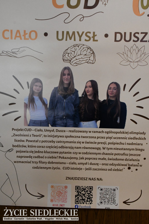 CUD – uczennice Żółkiewskiego i Prusa w Siedlcach o zdrowiu psychicznym i równowadze